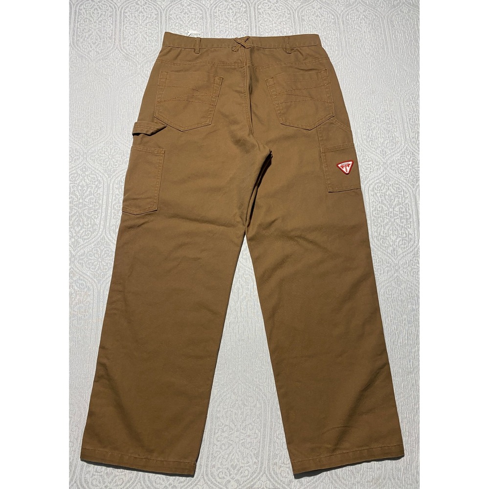 Ticomela FR Flame Resistant Carpenter Pants Brown Double Knee 32x30 FRC1704 CAT